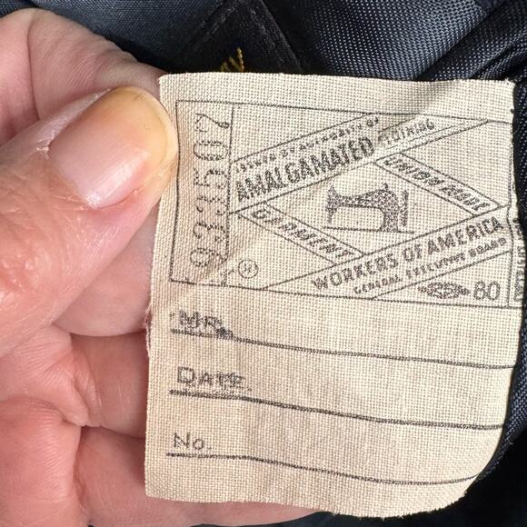 VINTAGE Wool Blazer Size M Navy Blue Academia Preppy Crest Gold School‎ Uniform - Picture 12 of 16